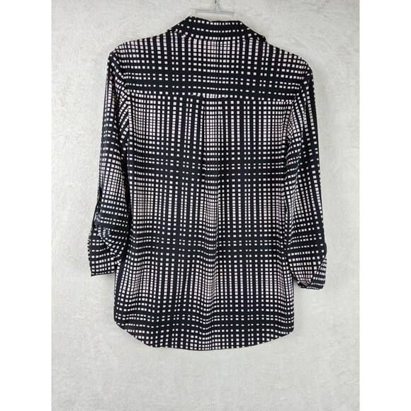 Alice + Olivia Women's Button Front Roll Tab Blouse Top Size XS - Picture 4 of 4